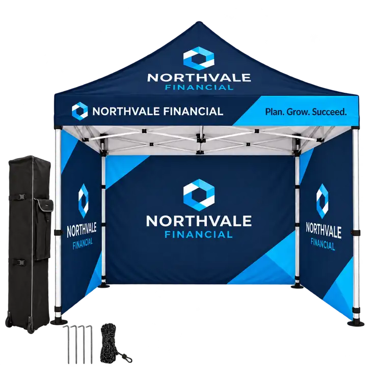 Tent Package with Three Double Sided Sublimated Full Walls