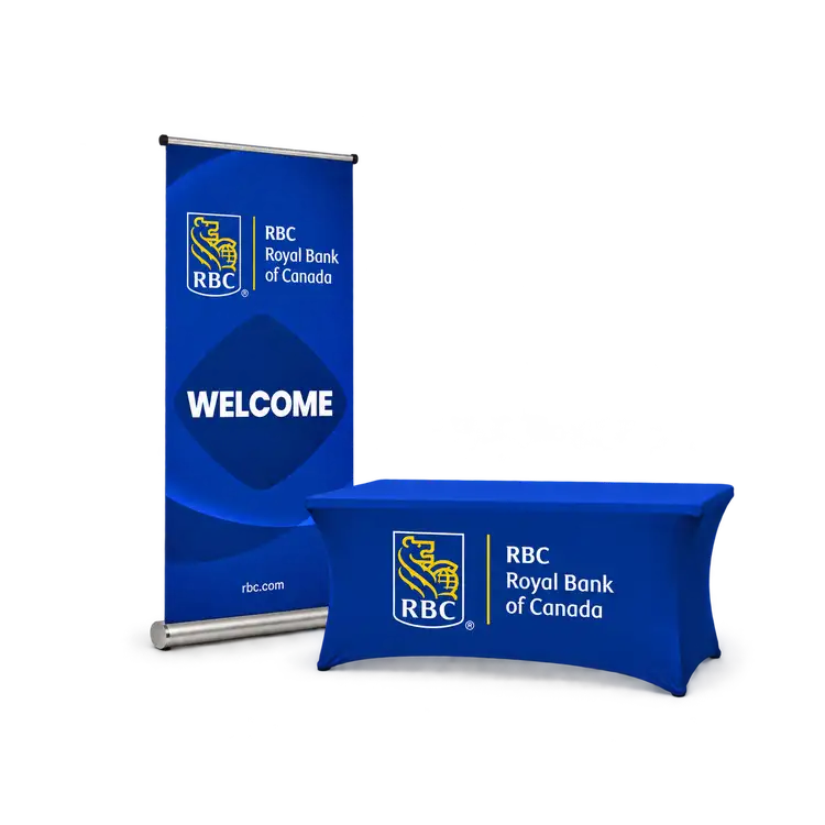 Superior Retractable Banner and Stretch Tablecloth Display Package