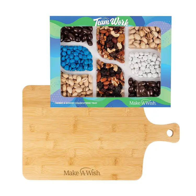 Gourmet Nut and M&M’S Set with Bamboo Board #2