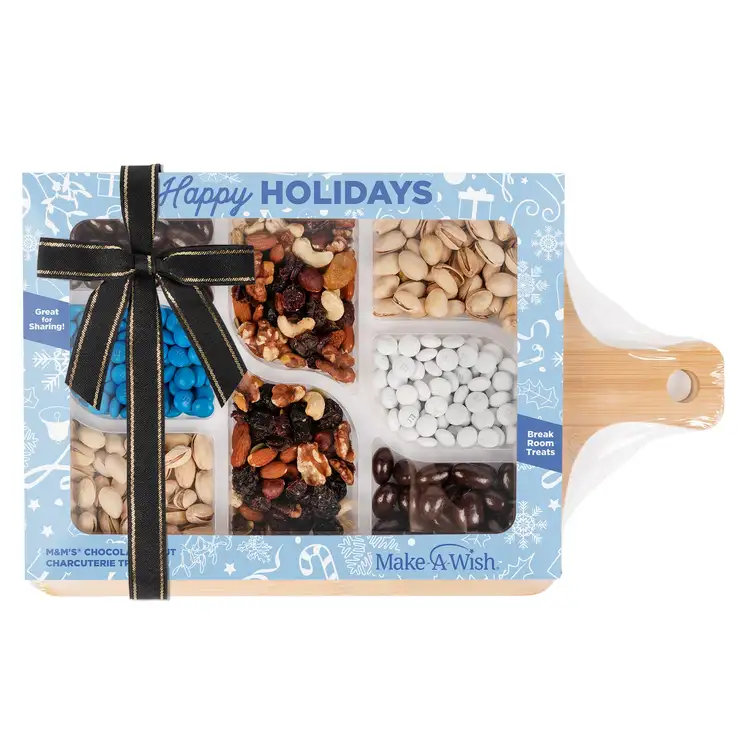 Gourmet Nut and M&M’S Set with Bamboo Board #6