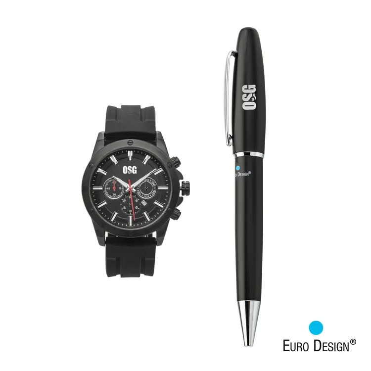 Euro Design Bernau Watch and Pen Set
