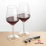 Ensemble outil à vin Swiss Force et 2 verres Germain 15 oz - Argent