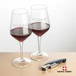 Ensemble outil à vin Swiss Force et 2 verres Germain 15 oz - Bleu