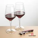 Ensemble outil à vin Swiss Force et 2 verres Germain 15 oz - Rouge