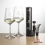 Ensemble ouvre-bouteille électrique et 2 verres à vin Cannes 12 oz de Swiss Force