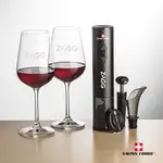 Ensemble ouvre-bouteille électrique et 2 verres à vin Laurent 12 oz de Swiss Force