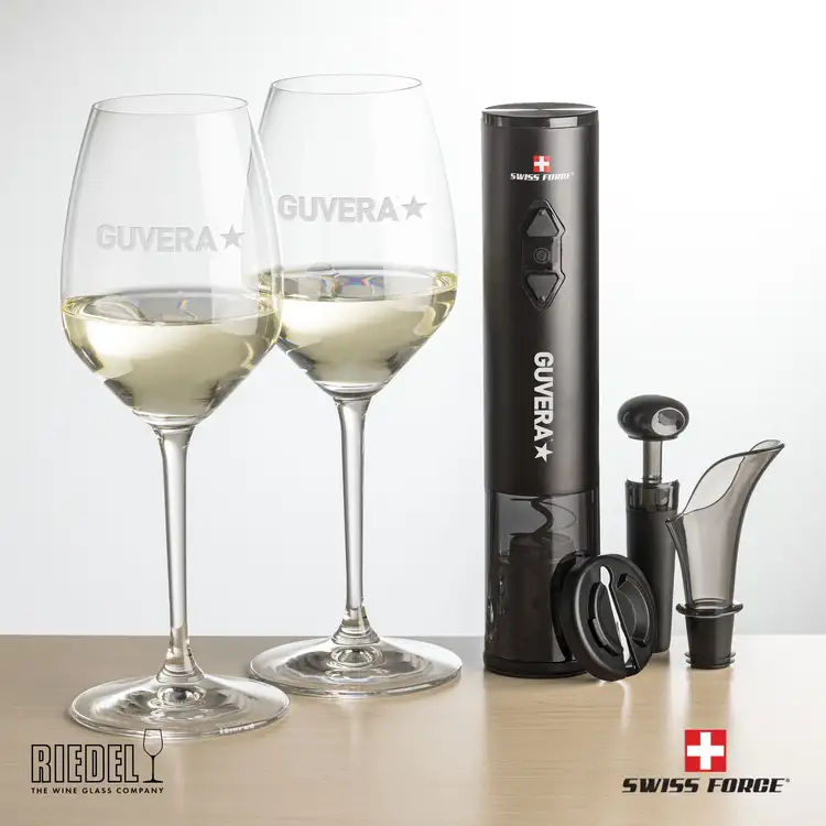 Ensemble ouvre-bouteille électrique et 2 verres à vin RIEDEL Extreme 16.25 oz de Swiss Force