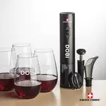Ensemble ouvre-bouteille électrique et 4 verres à vin sans pied Boston 12.5 oz de Swiss Force