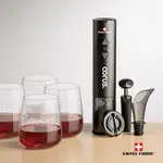 Ensemble ouvre-bouteille électrique et 4 verres à vin sans pied Dunhill 12.25 oz de Swiss Force