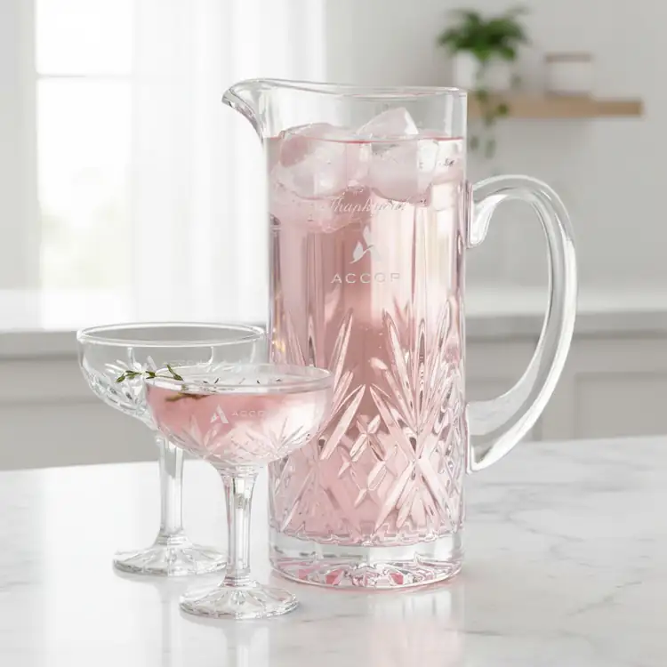 Brinkley 34 oz Pitcher and 2 Brinkley Cocktail Glasses Set #3