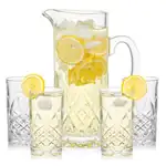 Brinkley 34 oz Pitcher and 4 Brinkley Highball Glasses Set