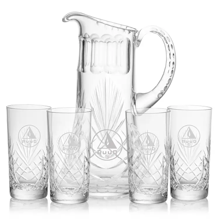 Cavanaugh 54 oz Pitcher and 4 Cavanaugh Highball Glasses Set