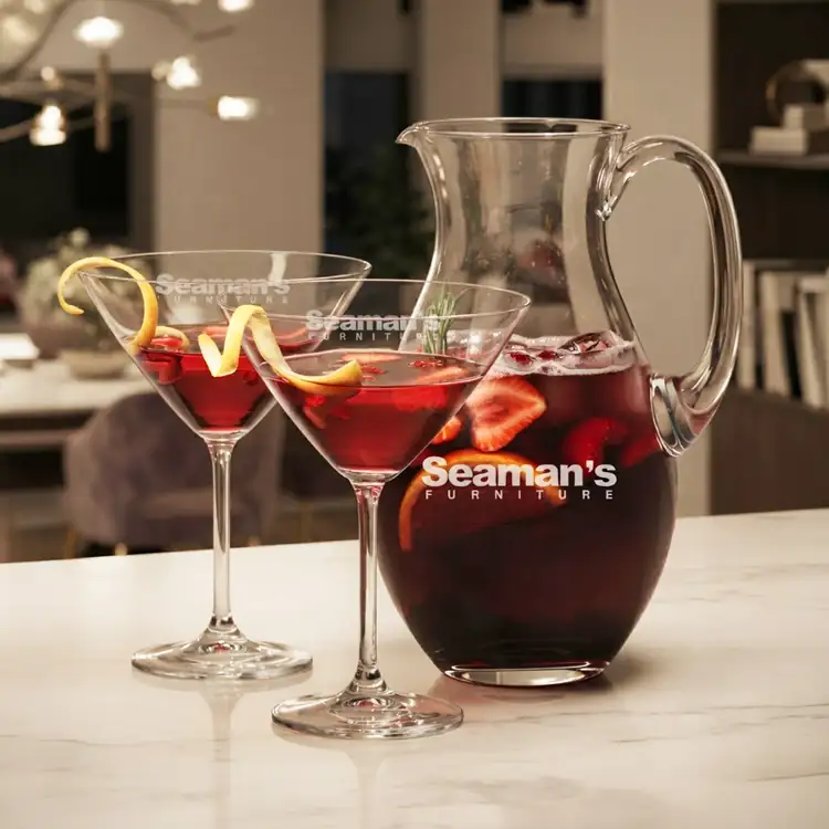 Charleston 48 oz Pitcher and 2 Coleford Cocktail Glasses Set #3