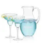 Ensemble pichet Charleston 48 oz et 2 verres à cocktail St Tropez