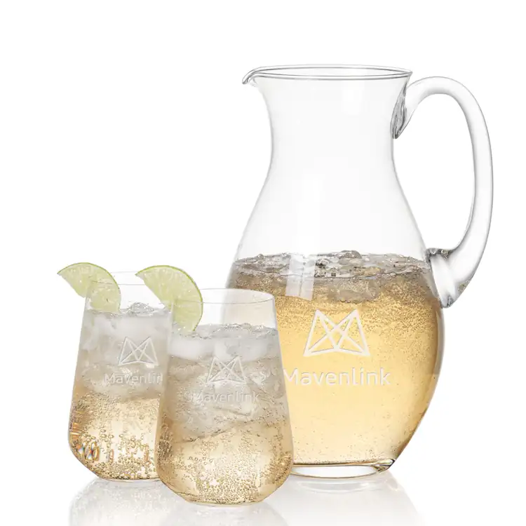Charleston 48 oz Pitcher and 2 Breckland Highball Glasses Set