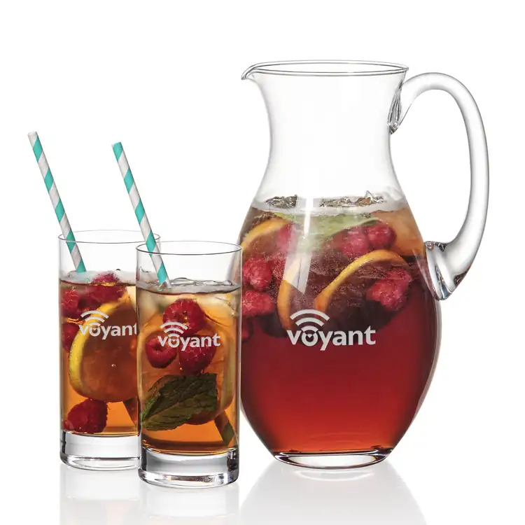 Charleston 48 oz Pitcher and 2 Dresden Highball Glasses Set