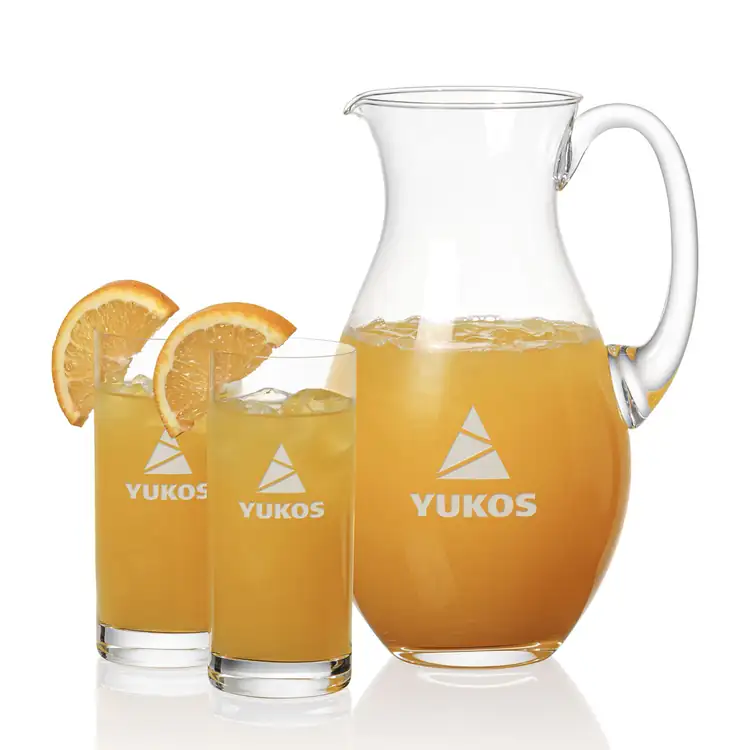 Charleston 48 oz Pitcher and 2 Franca Highball Glasses Set