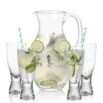 Charleston 48 oz Pitcher and 4 Bastien Cocktail Glasses Set