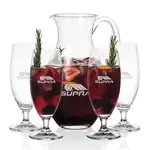 Charleston 48 oz Pitcher and 4 Pinehurst Cocktail Glasses Set