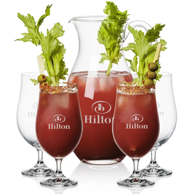 Charleston 48 oz Pitcher and 4 Rochdale Cocktail Glasses Set