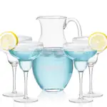 Charleston 48 oz Pitcher and 4 St Tropez Cocktail Glasses Set