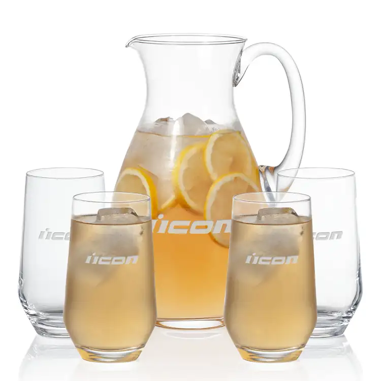 Charleston 48 oz Pitcher and 4 Bexley Highball Glasses Set
