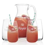 Charleston 48 oz Pitcher and 4 Hogarth Highball Glasses Set