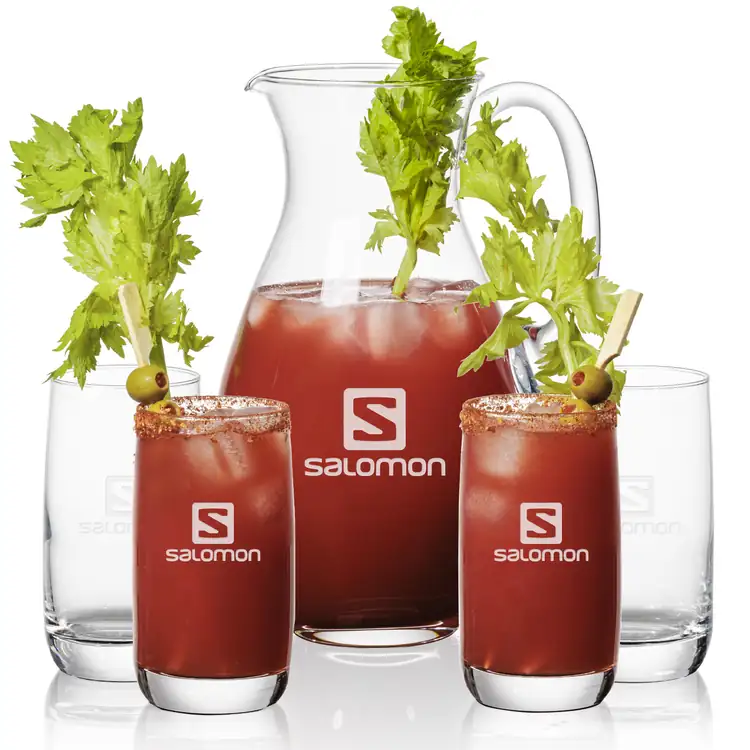 Charleston 48 oz Pitcher and 4 Sandown Highball Glasses Set