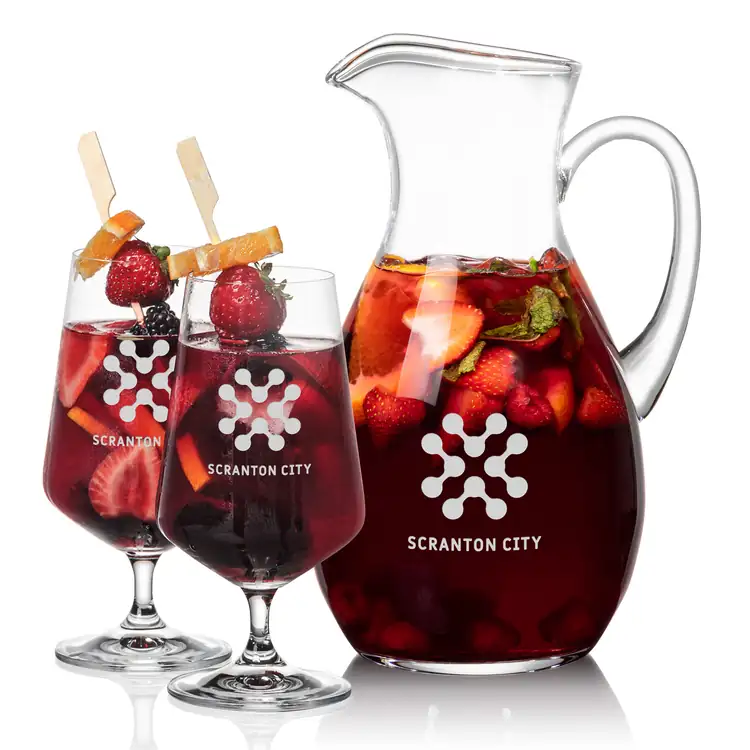 Geneva 66 oz Pitcher and 2 Breckland Cocktail Glasses Set