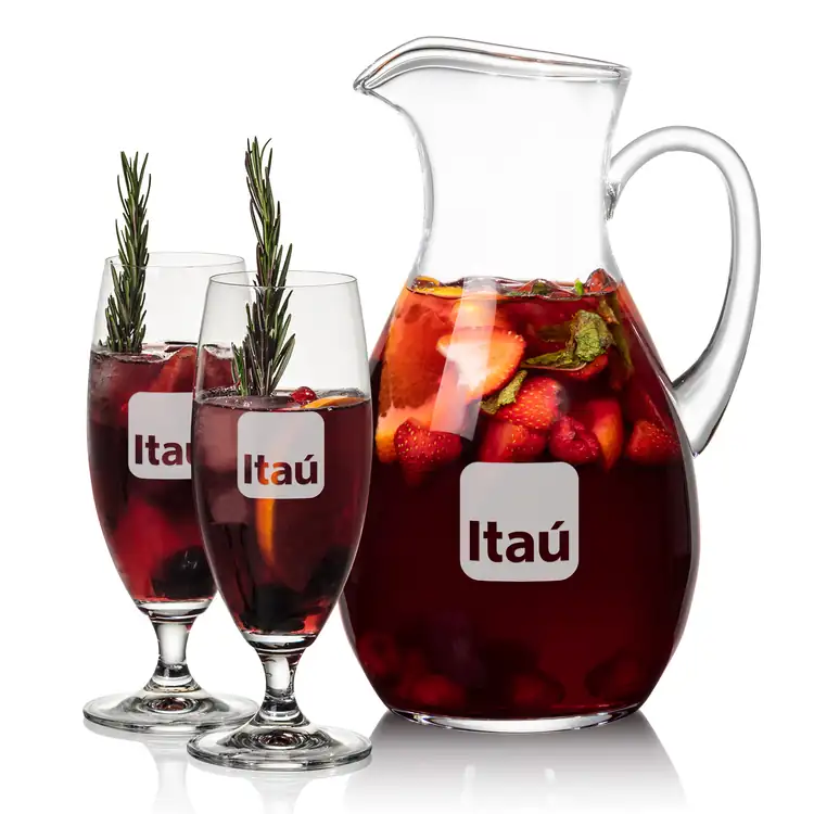 Geneva 66 oz Pitcher and 2 Pinehurst Cocktail Glasses Set