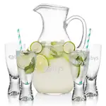 Geneva 66 oz Pitcher and 4 Bastien Cocktail Glasses Set
