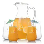 Geneva 66 oz Pitcher and 4 Bretton Highball Glasses Set