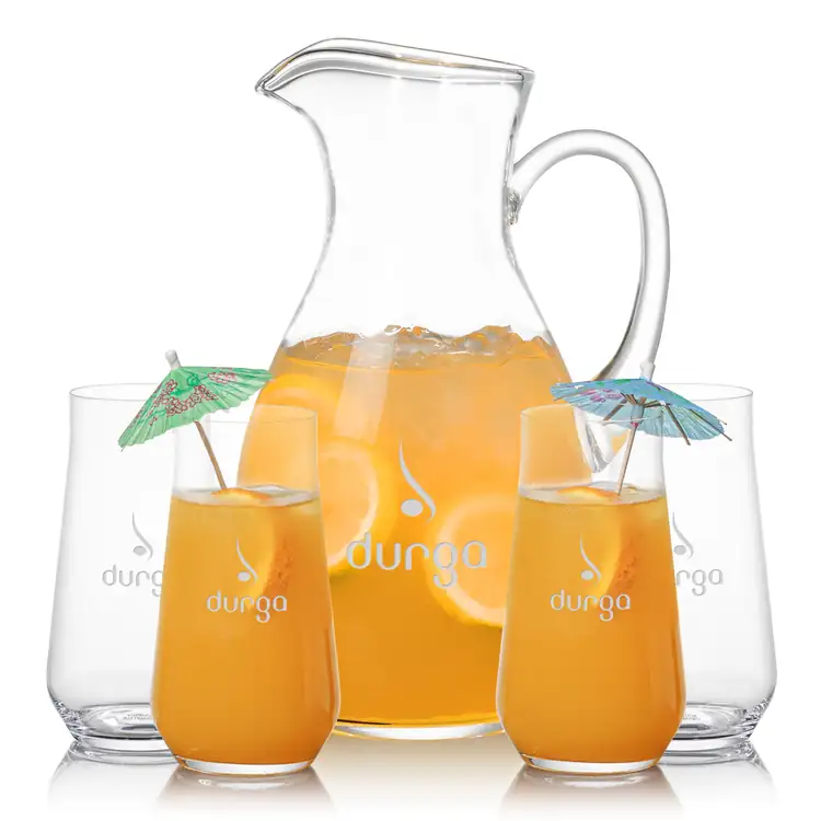 Geneva 66 oz Pitcher and 4 Bretton Highball Glasses Set
