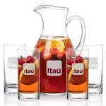 Geneva 66 oz Pitcher and 4 Dresden Highball Glasses Set