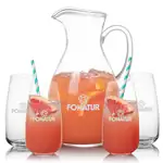 Geneva 66 oz Pitcher and 4 Hogarth Highball Glasses Set