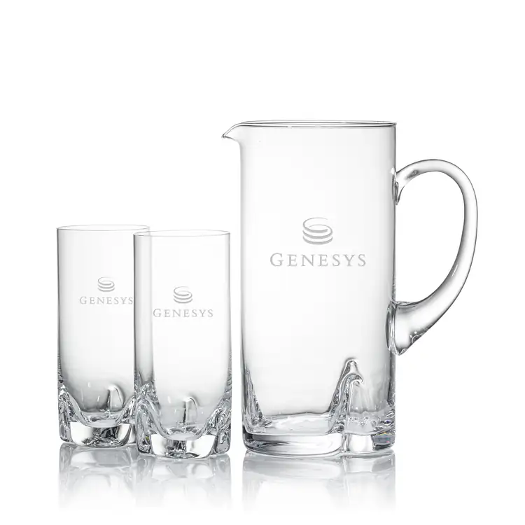Hillcrest 52 oz Pitcher and 2 Hillcrest Highball Glasses Set