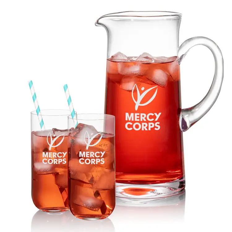 Malden 56 oz Pitcher and 2 Belmont Highball Glasses Set