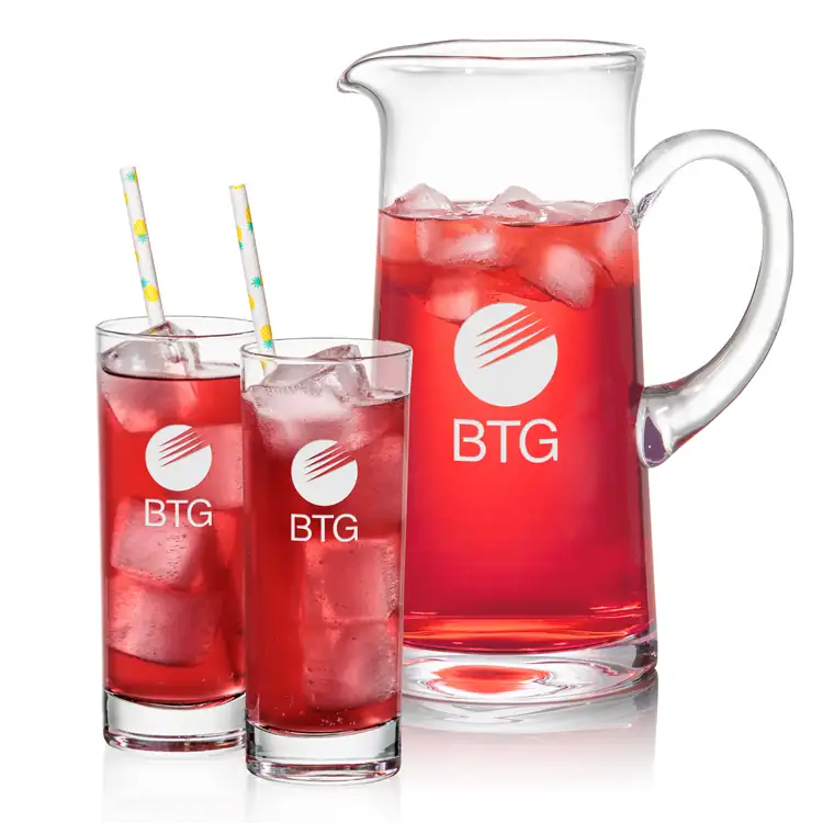 Malden 56 oz Pitcher and 2 Chelsea Highball Glasses Set