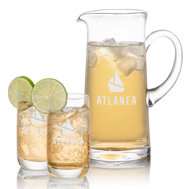 Malden 56 oz Pitcher and 2 Nordic Coolers Highball Glasses Set