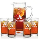 Malden 56 oz Pitcher and 4 Aristocrat Highball Glasses Set
