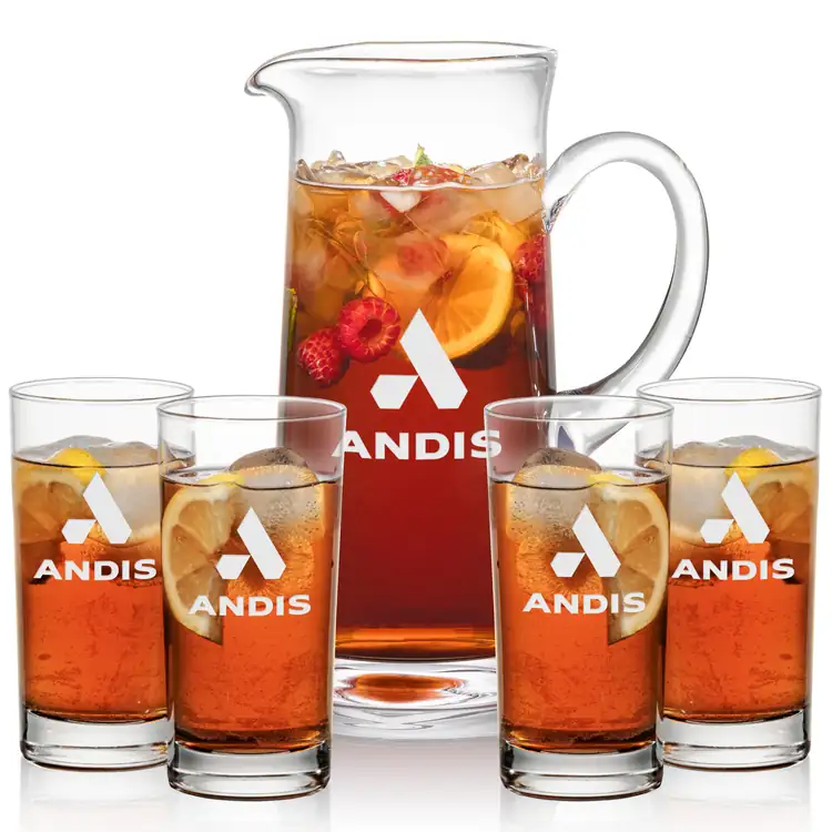 Malden 56 oz Pitcher and 4 Aristocrat Highball Glasses Set
