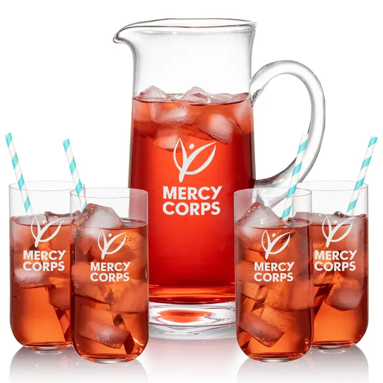Malden 56 oz Pitcher and 4 Belmont Highball Glasses Set