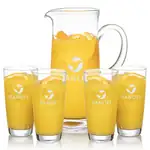 Malden 56 oz Pitcher and 4 Carberry Highball Glasses Set