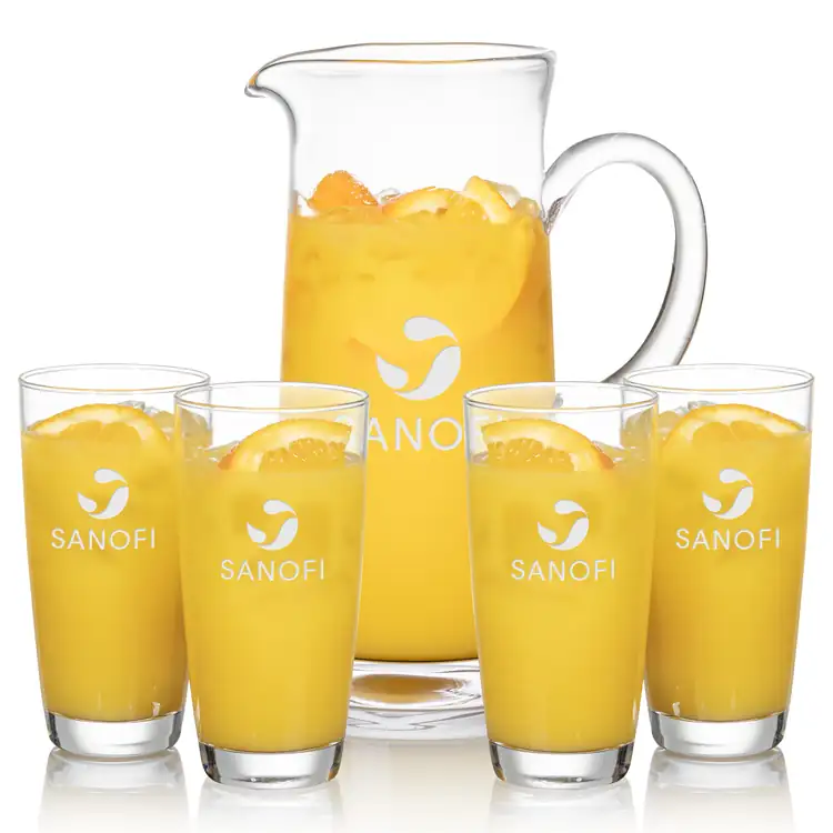 Malden 56 oz Pitcher and 4 Carberry Highball Glasses Set