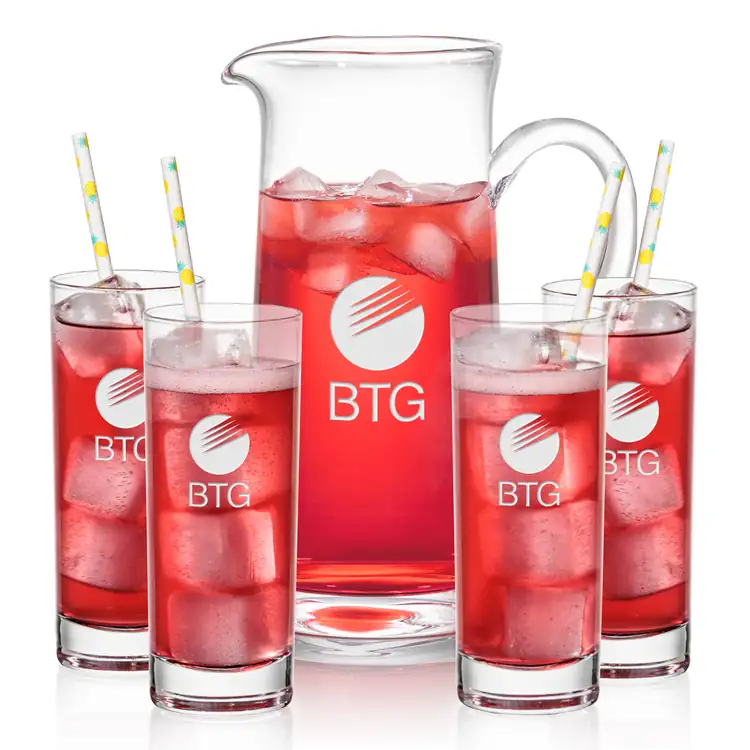 Malden 56 oz Pitcher and 4 Chelsea Highball Glasses Set