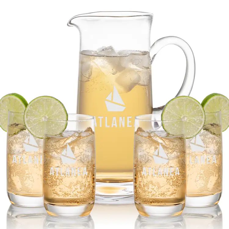 Malden 56 oz Pitcher and 4 Nordic Coolers Highball Glasses Set