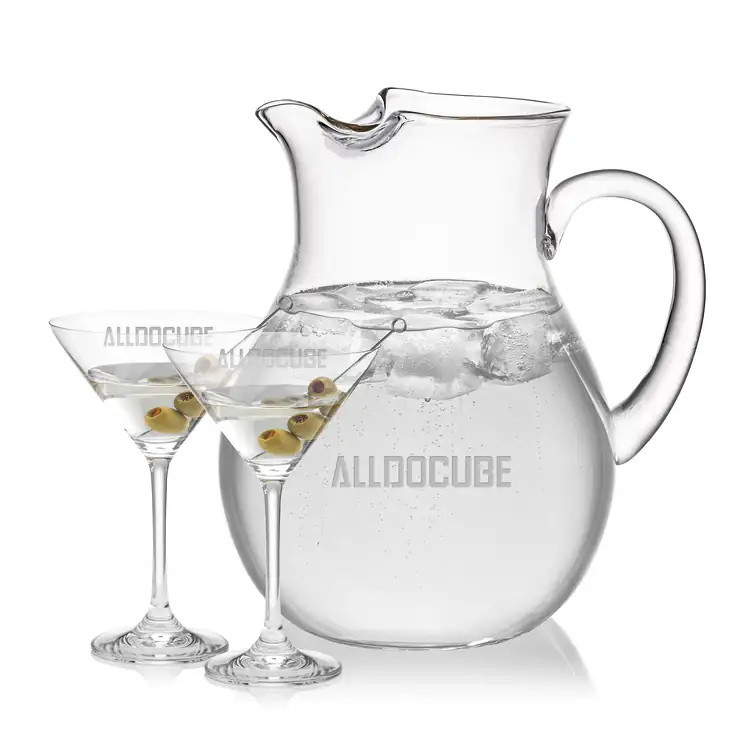 Montclair 60 oz Pitcher and 2 Burlington Cocktail Glasses Set
