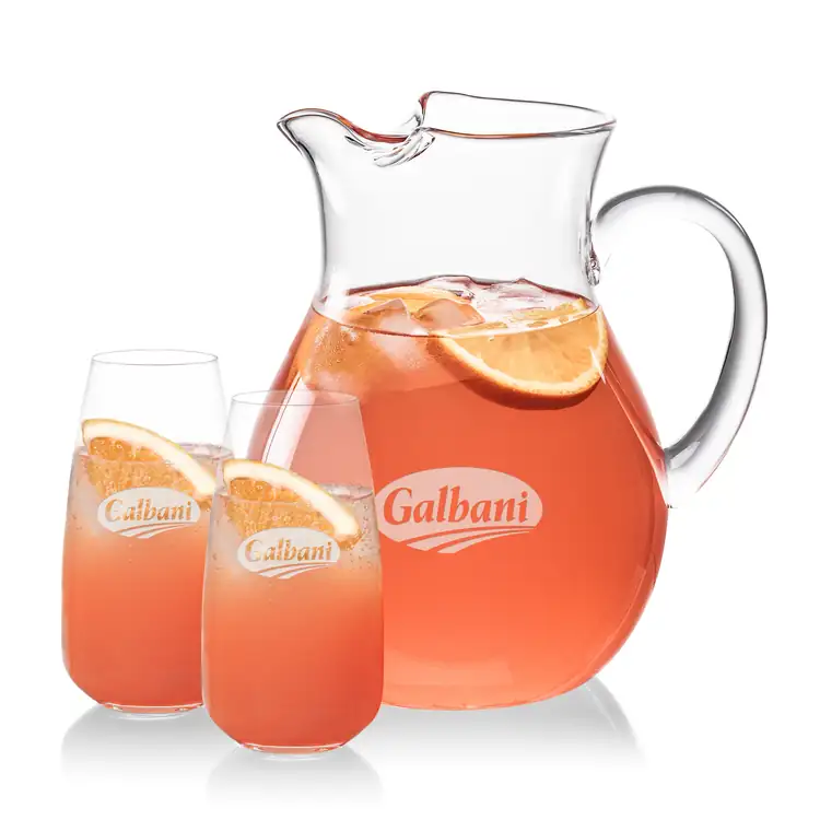 Montclair 60 oz Pitcher and 2 Hogarth Highball Glasses Set