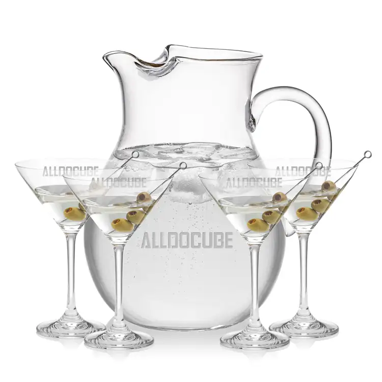 Montclair 60 oz Pitcher and 4 Burlington Cocktail Glasses Set