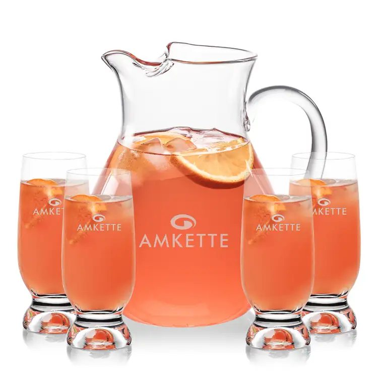 Montclair 60 oz Pitcher and 4 Marland Cocktail Glasses Set